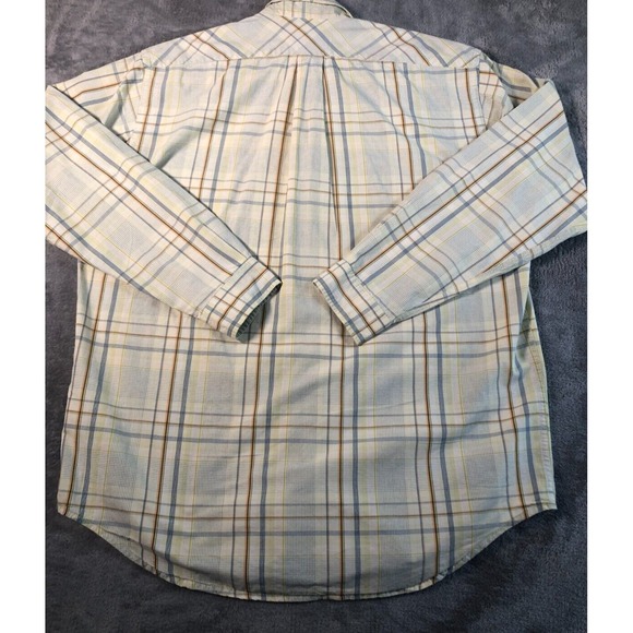 MARLBORO CLASSICS Shirt Mens Large Yellow Plaid Button Down Long Sleeve - Picture 4 of 12